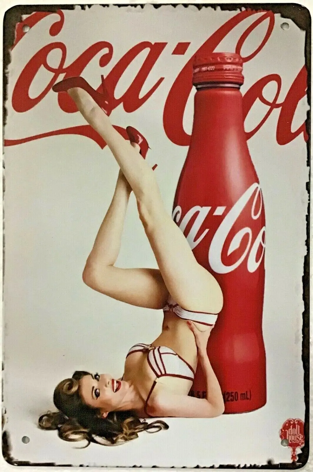 

Cola Coke Bottle Sexy Girl Vintage Metal Signs Tin Signs Poster for Home Bar Pub Club Kitchen Diner Man Cave Wall Decor