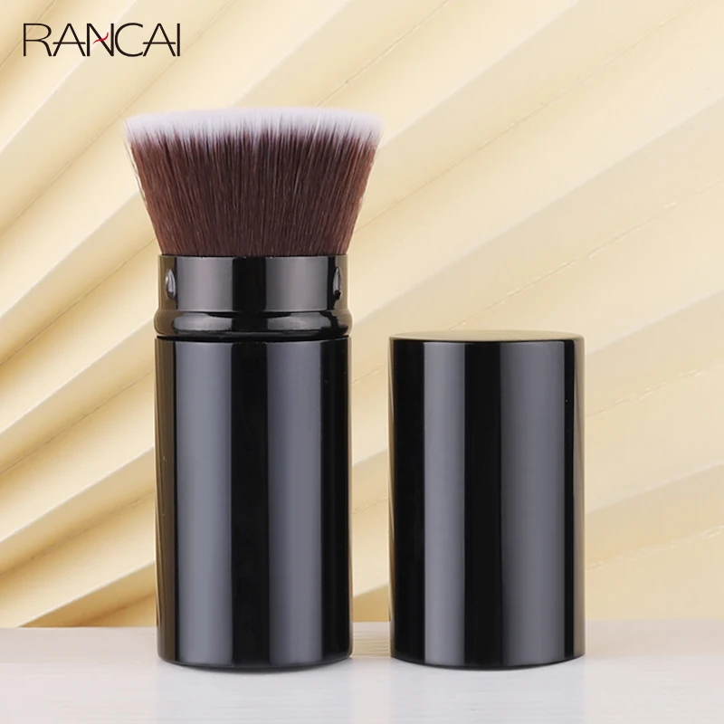 

RANCAI Makeup Brushes 1 Pcs Foundation Blusher Loose Powder Retractable Kabuki Brush Portable Face Beauty Cosmetic Make Up Tools