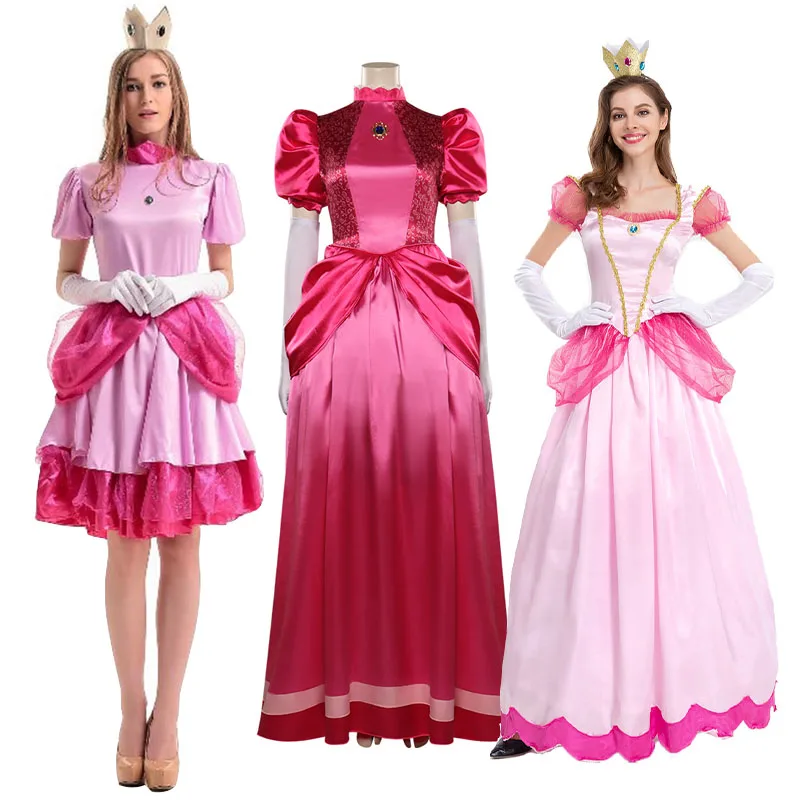 

Косплей Костюм принцессы Cos персиковый женское платье цельный комбинезон наряды на Хэллоуин Карнавальный костюм для женщин взрослых женщин девочек
