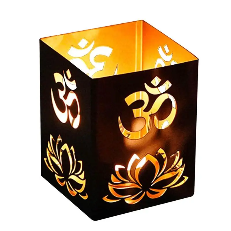 For Jar Candles Festive Party Supplies Decorative Candle Candlestick With Lotus Pattern Halloween Candle Holder