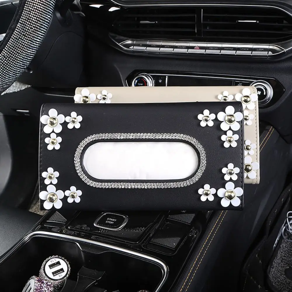 Чехол из искусственной кожи для салфеток украшение автомобильного