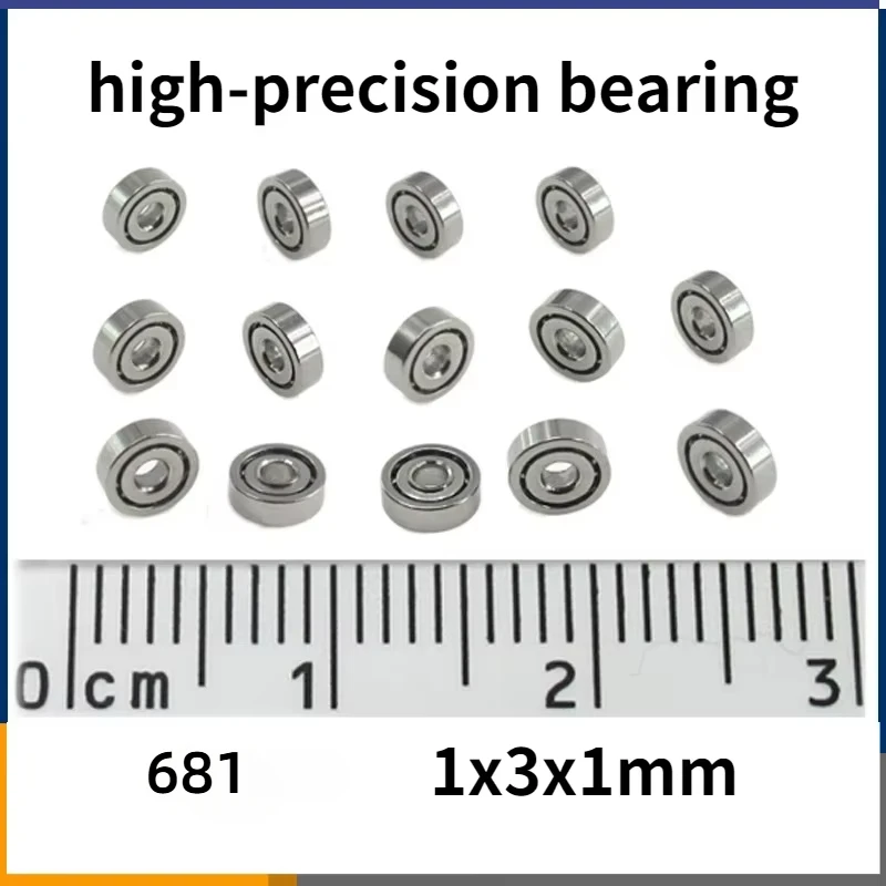

Миниатюрный подшипник из нержавеющей стали 681 с полным шариком 1*3*1, подшипник, ультрамаленький подшипник для четырехколесного привода