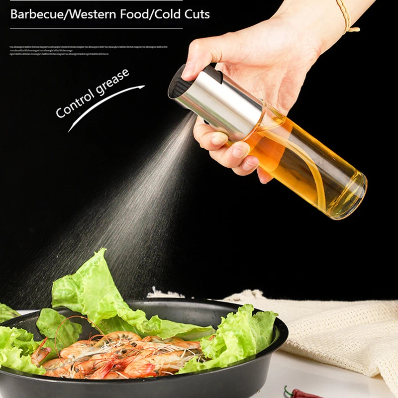 

100ml Oil Spray Olive Dispenser Bottle Squirt Gravy Boats Sauce Container Glass Bowl BBQ Kitchen Cooking Gadgets Accessories