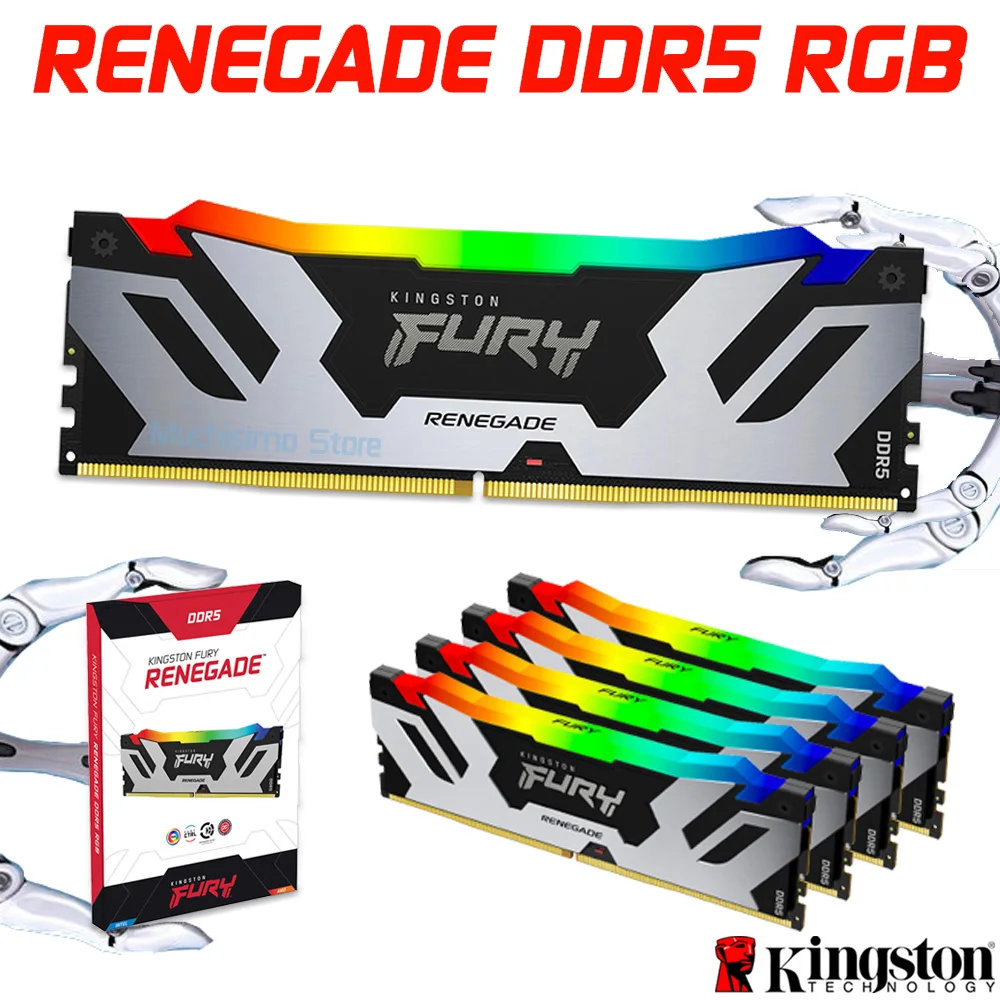 Память Kingston FURY Renegade DDR5 RGB, ОЗУ DDR5 6000 МГц 6400 МГц XMP3.0 16 ГБ 32 ГБ CL32, настольный ОЗУ Kingston HYPERX FURY, новинка Материнская плата Z690 с памятью B660 игровая материнская плата с памятью DDR5 пр