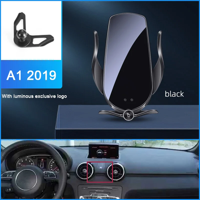 

Автомобильный держатель для мобильного телефона с беспроводной зарядкой, фиксированное специальное зарядное устройство для Audi A4L A6L A7 Q3 A3 Q5L Q7 Q8 Q2L A1, автоаксессуары