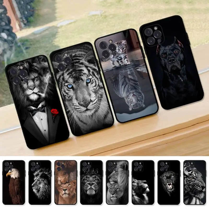 

Wolf Dog Cat Bird Lion Tiger Animal Phone Case for iPhone 13 12 Mini 11 14 Pro Max Xs X Xr 7 8 Plus 6 6s Se 2022 silicone Cover