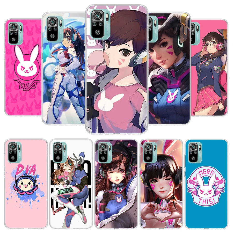 Game O-Overwatchs-DVA Cover Phone Case for Xiaomi Redmi 10C 10A 10 9C 9A 9 9T 8 8A 7 7A 6 6A S2 K20 K30 K40 Pro Prime Coque
