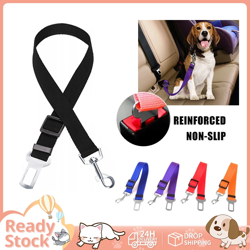

Adjustable Pet Cat Dog Car Seat Belt Pet Vehicle Safety Belt Dog Harness Lead Clip Safety Lever Traction Collars Dog Accessoires