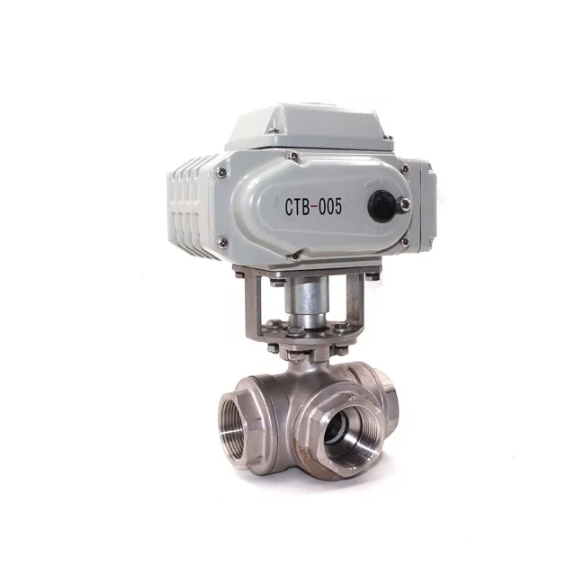

4 inch electric motorized 3 way Stainless Steel Electric Ball Valve