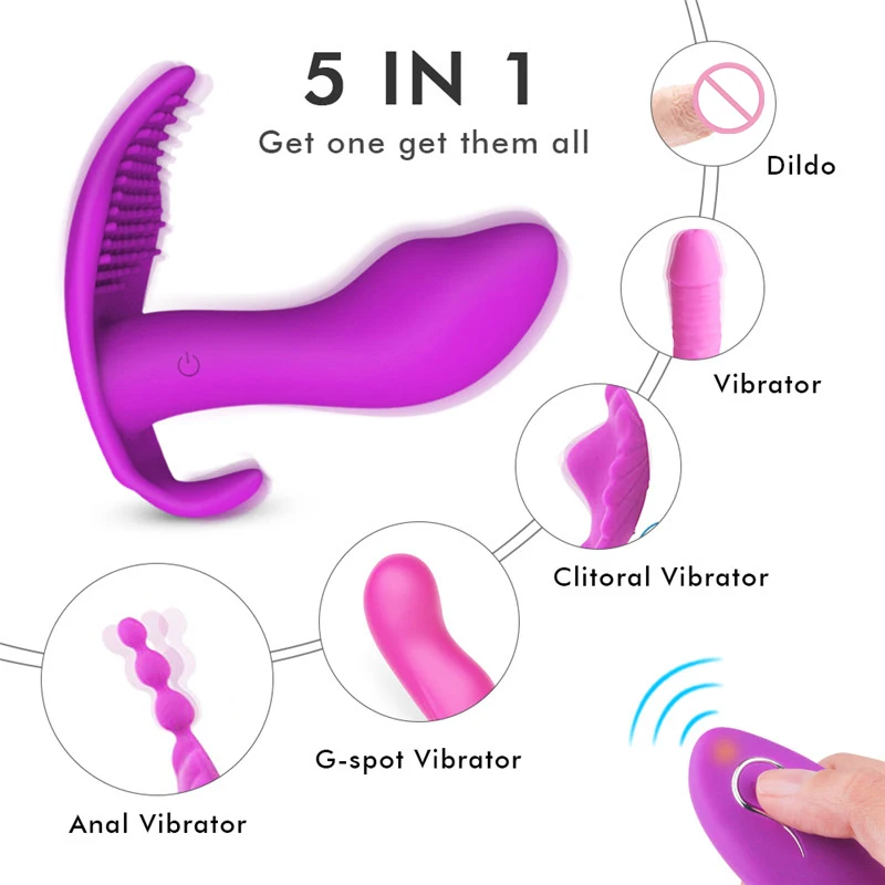 Wearable Dildo Vibrator for Women G Spot Orgasm Clit Anal Stimulate Massager Remote Control Panties Vibrators Adult Sex Toy Shop
