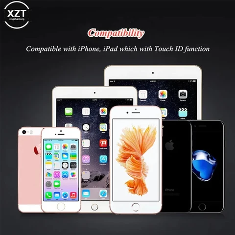 Защитный колпачок для клавиатуры Touch ID Home, для iPhone 8, 6, 6s Plus, с поддержкой идентификации по отпечатку пальца