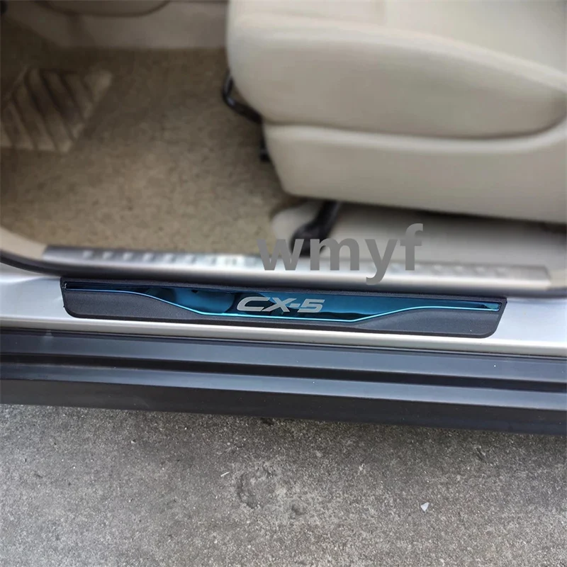 

Наклейка для автомобиля, Стайлинг Mazda Cx 5 Cx-5 Cx5, полоса на порог, защитная накладка, защитная накладка, автомобильные аксессуары из нержавеюще...