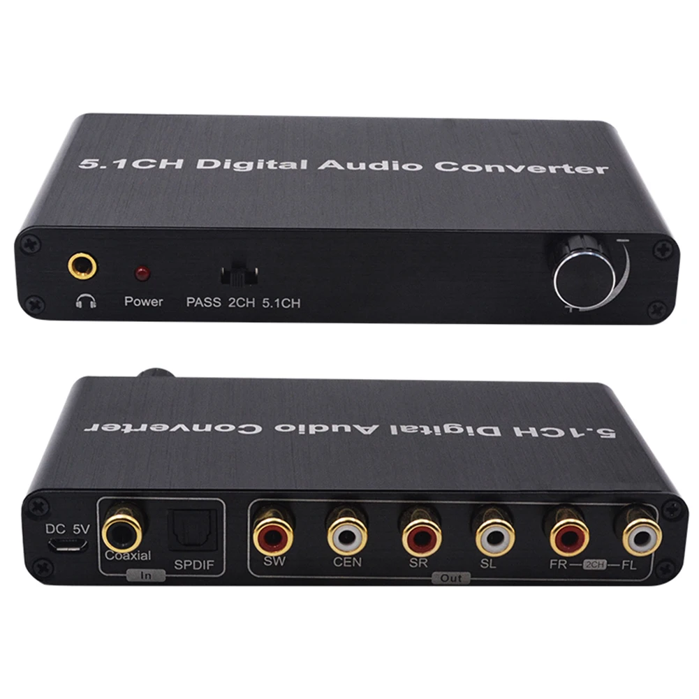 

5.1 Audio Digital Sound Decoder Converter SPDIF To 5.1CH Audio Adapter Decoder Compatible For DOLBY Decoding