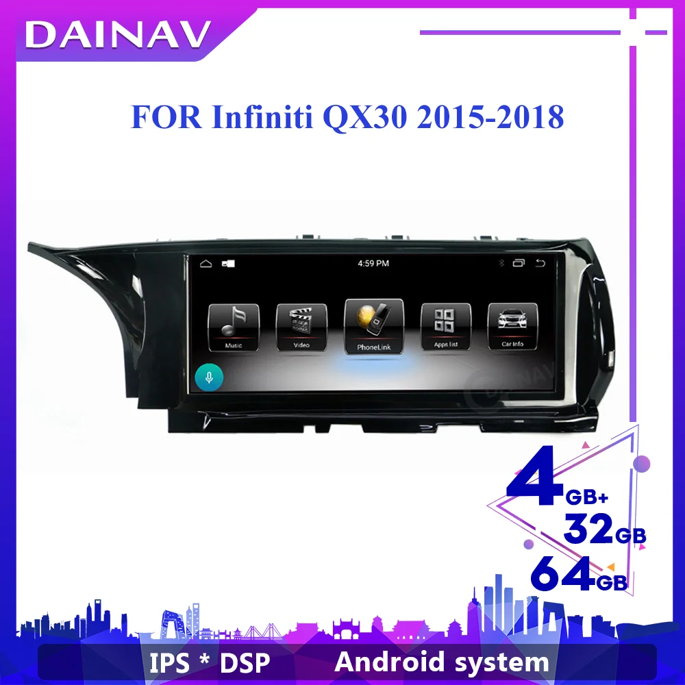 

2 Din Android Car Radio GPS Navigation For Infiniti QX30 2015-2018 Car Stereo Autoradio Player HD Screen Head Unit touch screen