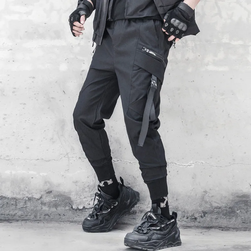 Dark Trend Streamer Tactical Loose Legging Functional Casual Overalls Men's Trendy Cool Versatile Harlan Pants