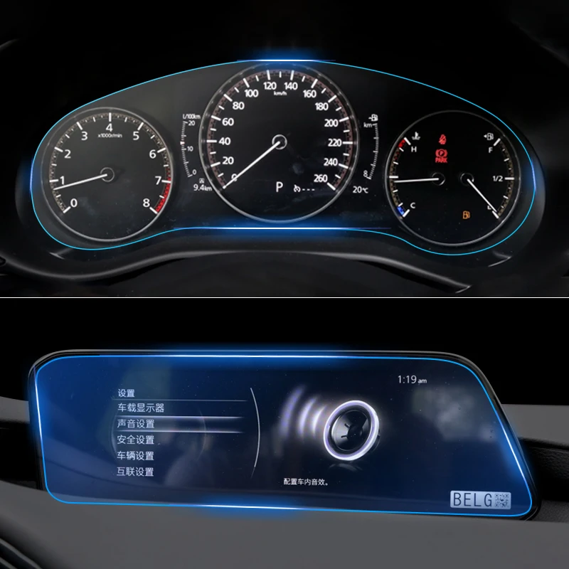 

8.8Inch For Mazda 3 Axela CX-30 CX30 2019 2020 2021 BP Tempered Glass Car Navigation Screen Dashboard Protector Film Accessories