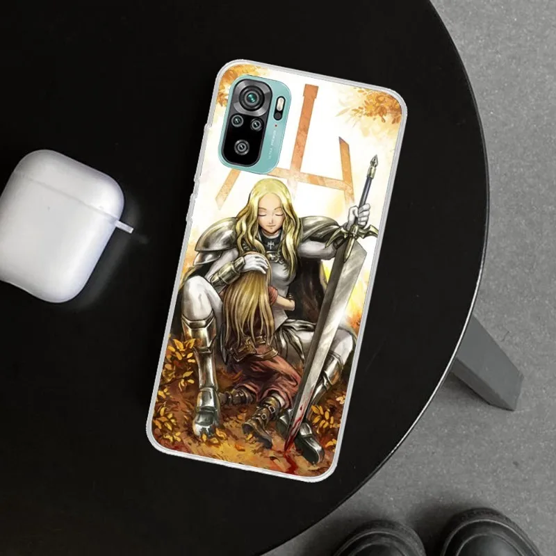 Чехол для телефона с аниме Claymore Xiaomi 12 11T 10 9 Redmi Note 11 10S Pro 9A 8 прозрачный чехол |