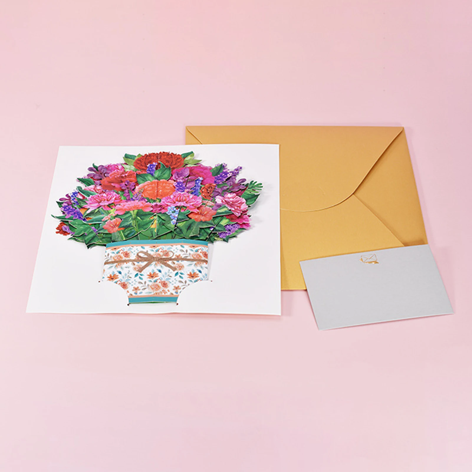 3D открытки с выдвижными цветами пригласительные на день рождения открытка