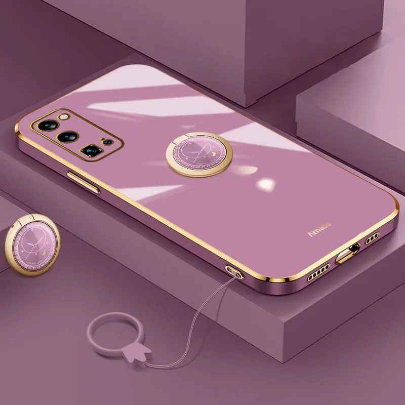 

Чехол Landyard с кольцом для Honor 30 Pro, мягкий чехол для Honor 30 pro Plus, противоударный чехол с подставкой и покрытием для Honor 30 pro + 30i