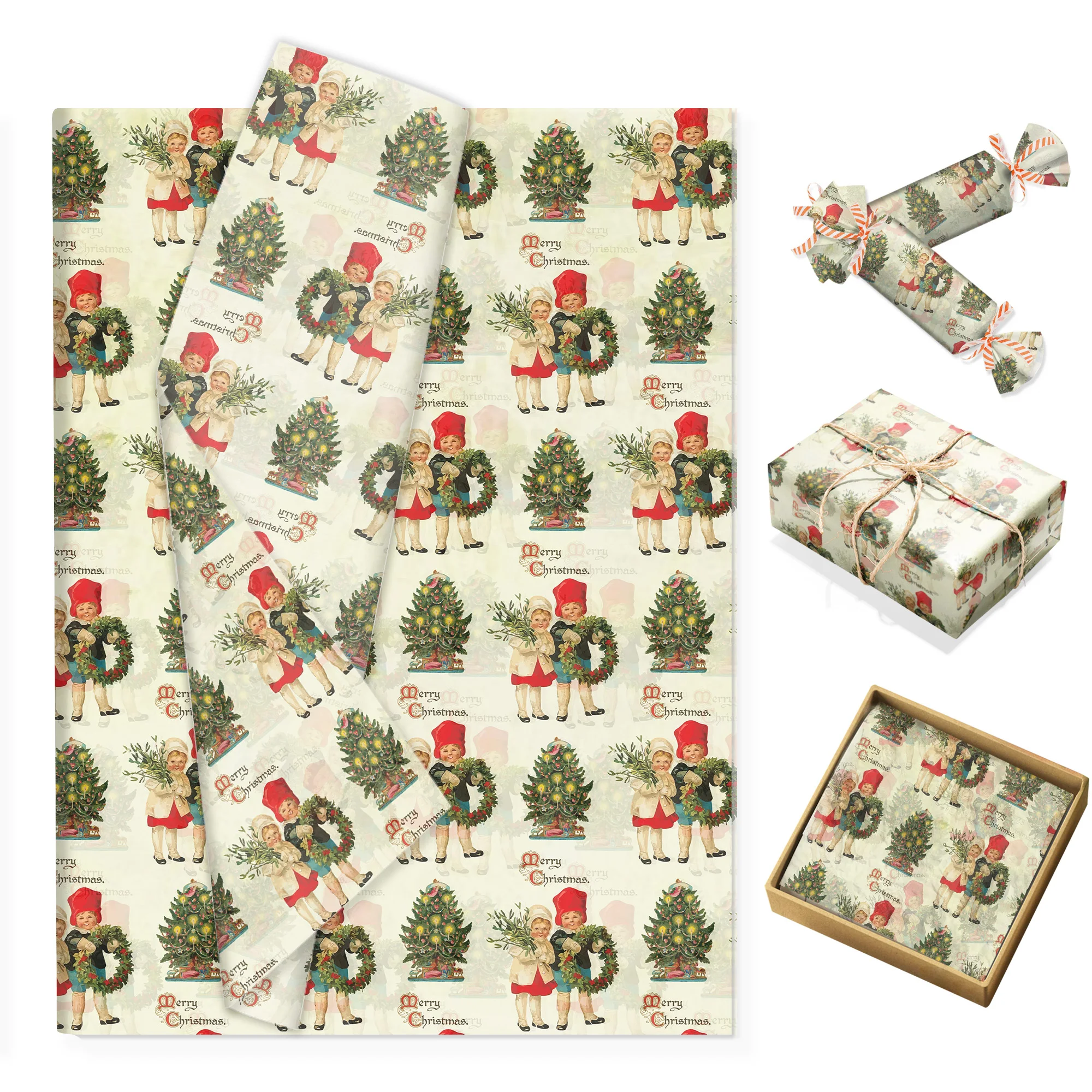 

Рождественская оберточная бумага из папье-маше с ароматом зимних снежинок