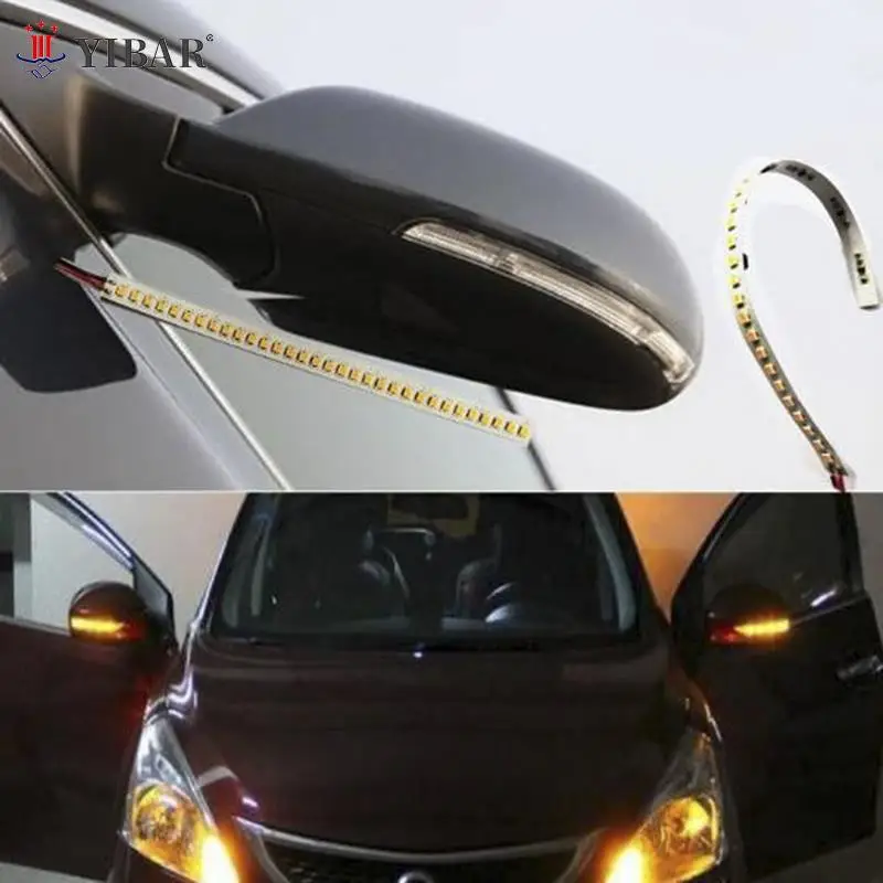 

12V авто светодиодный зеркало заднего вида мигалка ходовых огней авто течет поворотов направляющая рейка автомобиля Средства для укладки во...