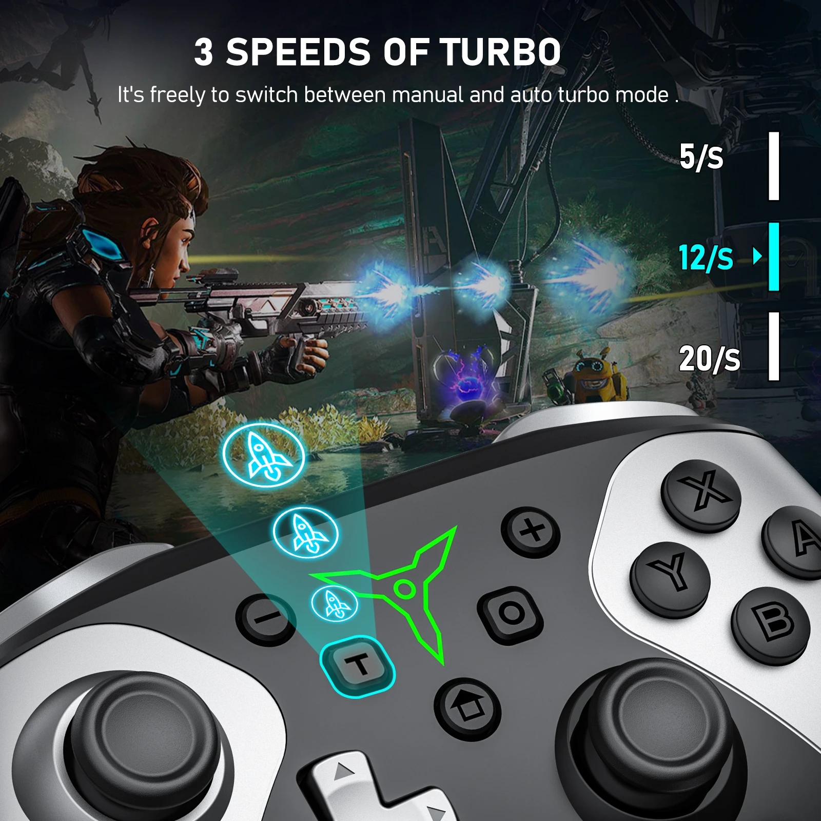 Беспроводной геймпад для Nintendo Switch/Lite/OLED-контроллер Pro контроллер с пробуждением