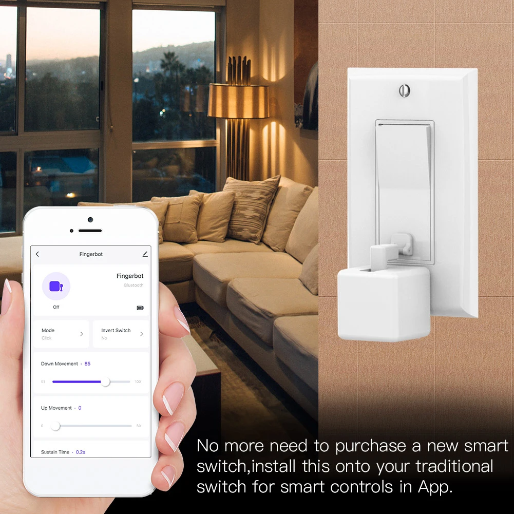 Tuya Bluetooth-совместимый смарт-переключатель Fingerbot робот механическая кнопка