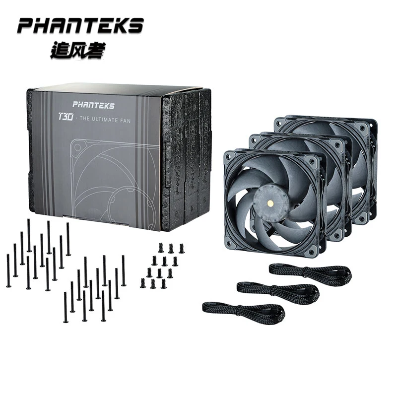 

PHANTEKS T30 Industrial Grade High Pressure 12CM PWM Water Air Cooling Fan,Dual Vapo Bearing,120X120X30MM Powerful Cooler Master