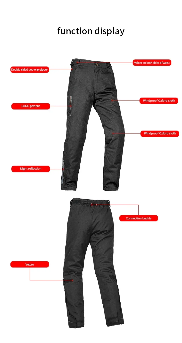 Мужские зимние мотоциклетные брюки водонепроницаемые для мотоциклистов