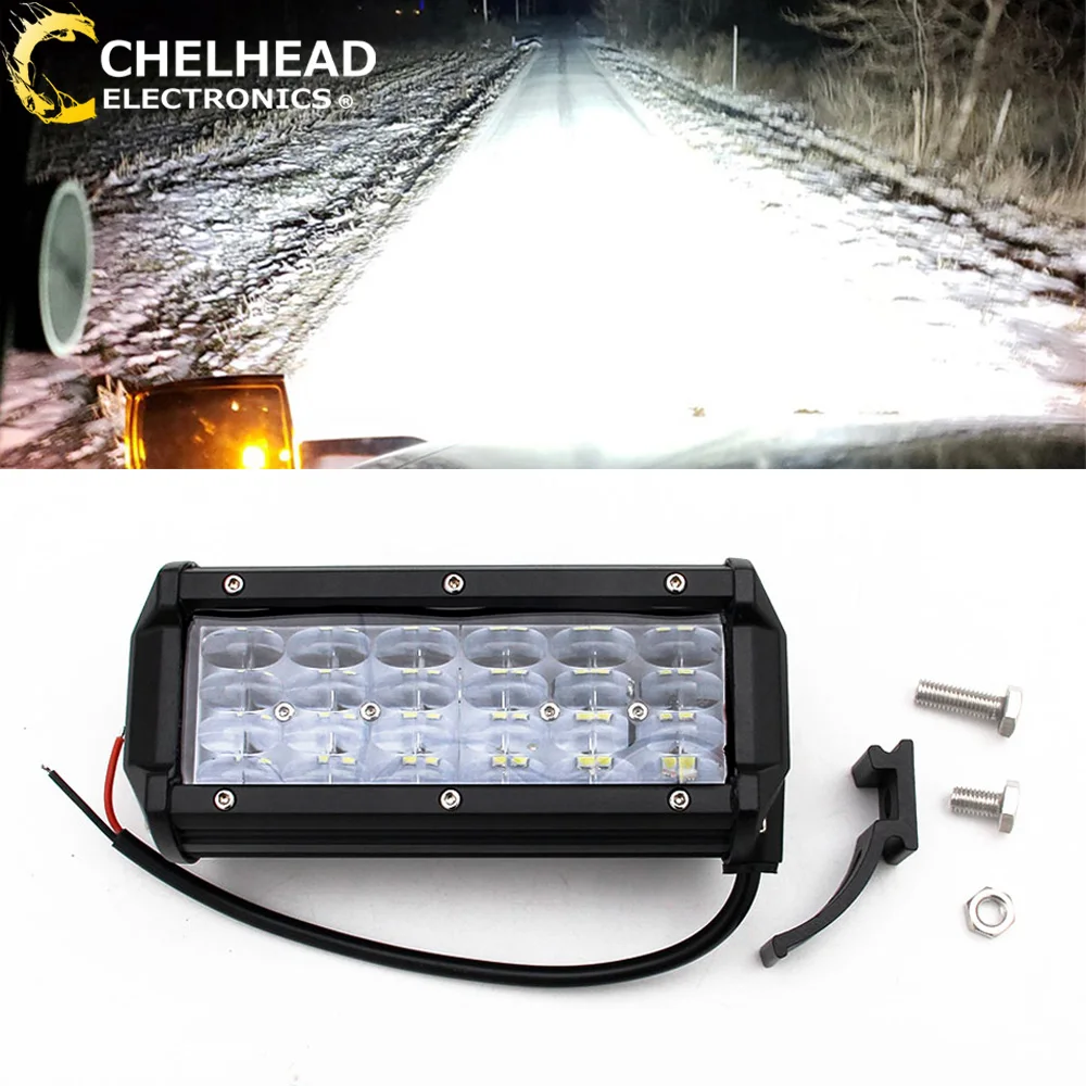 

6D Projector Lens Led Light Bar 4'' 72W 7'' 144W Car Led Driving Working for Pickup RV Truck 4X4 Offroad Led Bar Work Light