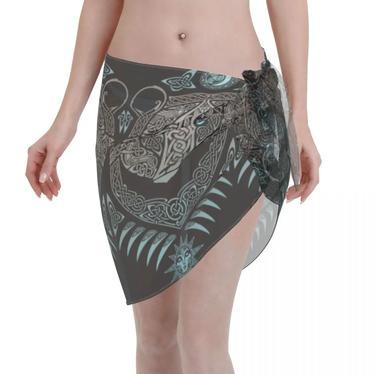 

Sexy Women FOREST LORD Viking Valhalla Son Of Odin Polyester Kaftan Sarong Swimsuit Bikinis Cover-Ups Skirts Beach Dress