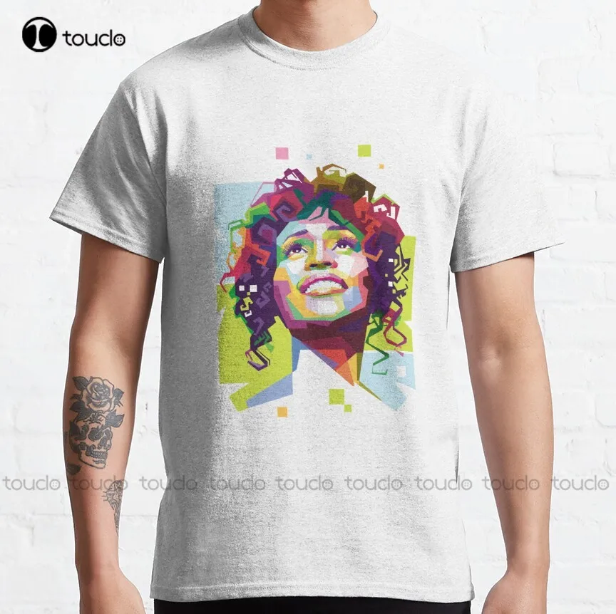 

Whitney Elizabeth Houston In Pop Art Portrait Style Classic T-Shirt Girls Uniform Shirts Custom Gift Xs-5Xl All Seasons Hip Hop