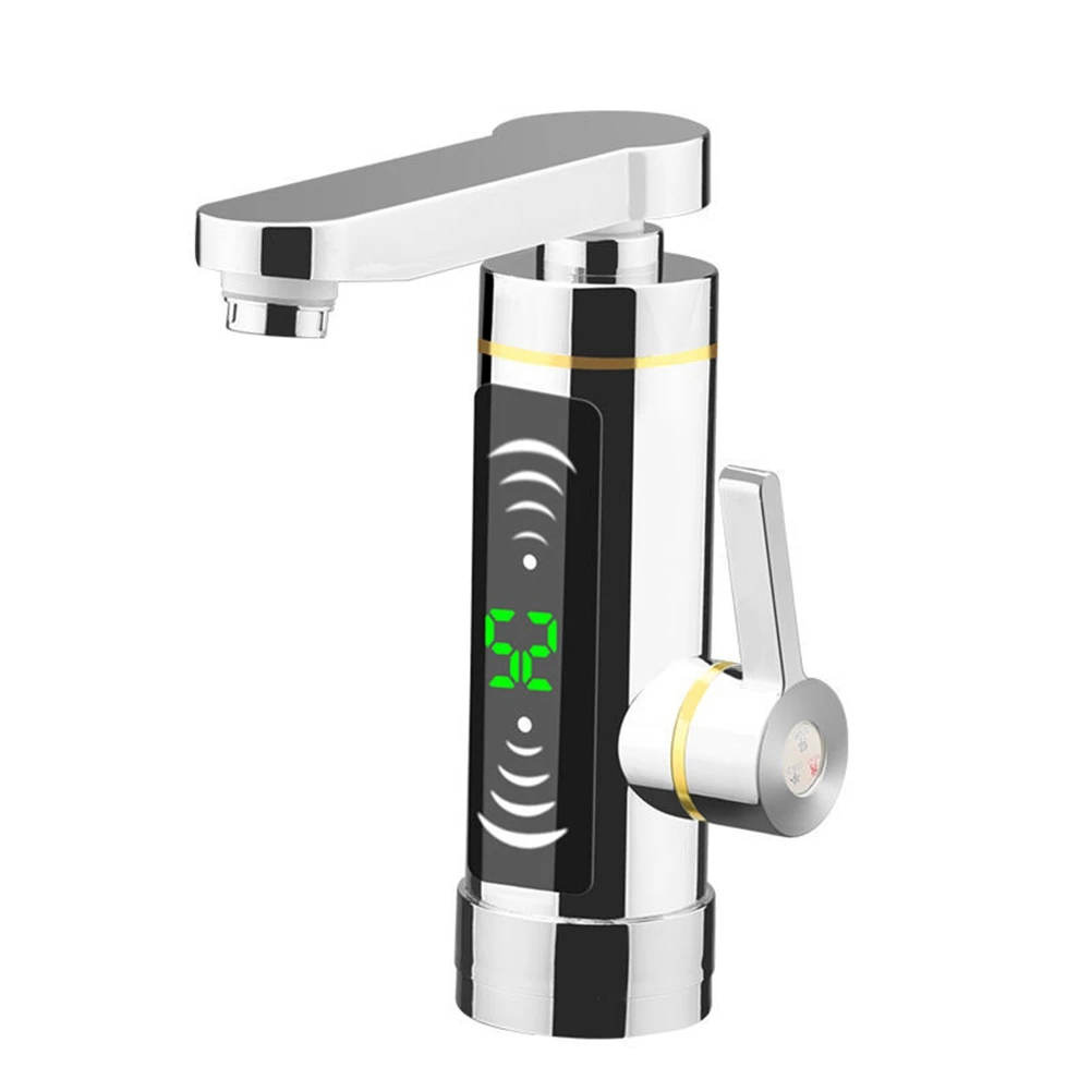 

Hot Water Heater Faucet Instant Tankless 3000W Electric Fast Heating Tap Water Faucet with LED Digital Display US Plug