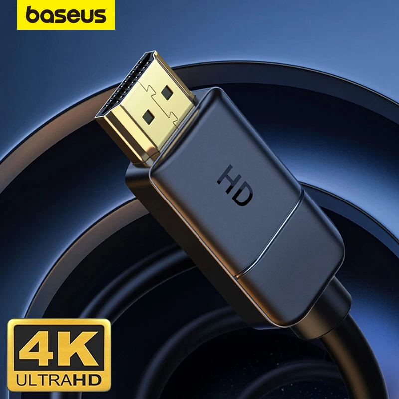 Baseus 4K HD Cable1080P 3D Gold Plated Cable HDMI-compatible Digital Cable for HD TV XBOX PS4 Switch Cable HDMI-Compatible 2.0