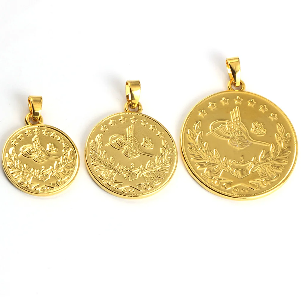

10pcs Gold Color Muslim Islamic Allah Middle East Turkey Oman Arab Necklace Pendant Designer Charms Charms for Jewelry Making