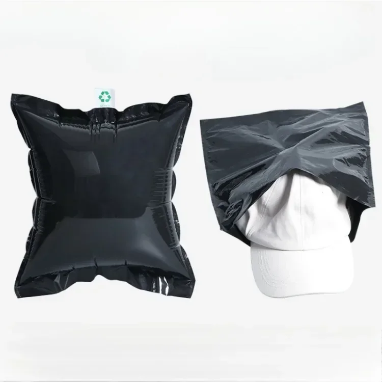 100 шт. толстые черные открытые надувные сумки упаковка для шляп антисжимающая