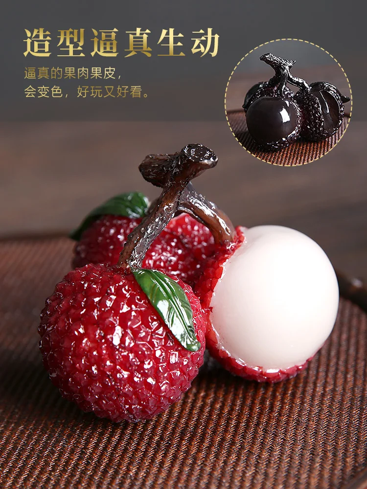 

Color-Changing Lychee Fine Pet Supportable Tray Small Ornaments Set Supplies on Tea Table Accessory