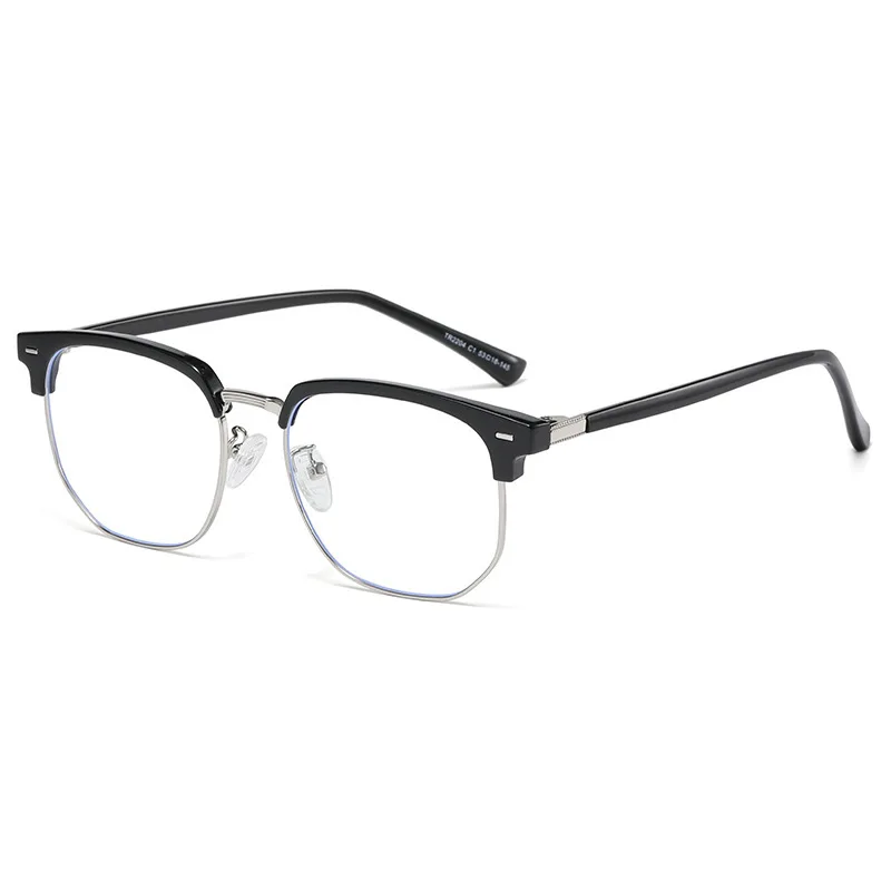 Anti-Blue Light Myopia Glasses Women Men Fashion Metal Half Frame Prescription Eyeglasses Optical Myopic Eyewear -0.50 To -4.00 images - 6