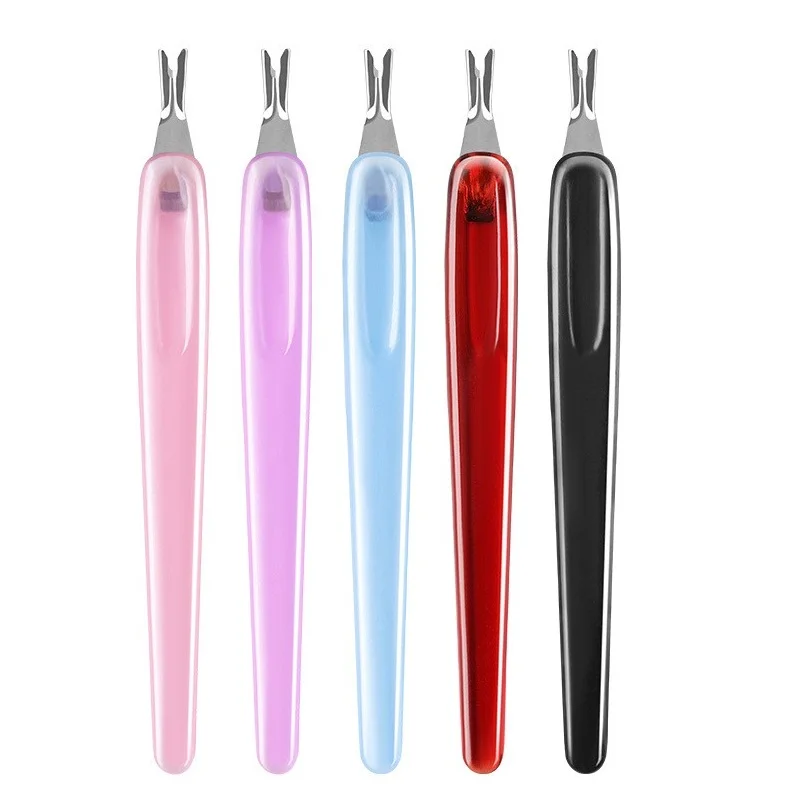 

5Colors Stainless Steel Cuticle Pusher Nail Art Fork Manicure Tool for Trim Dead Skin Fork Nipper Pusher Trimmer Cuticle Remover