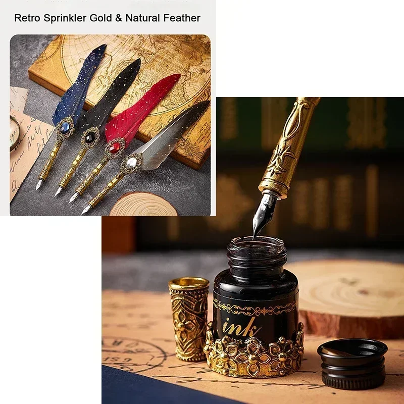 Набор перьевых ручек каллиграфия искусственные чернила элегантный комплект для