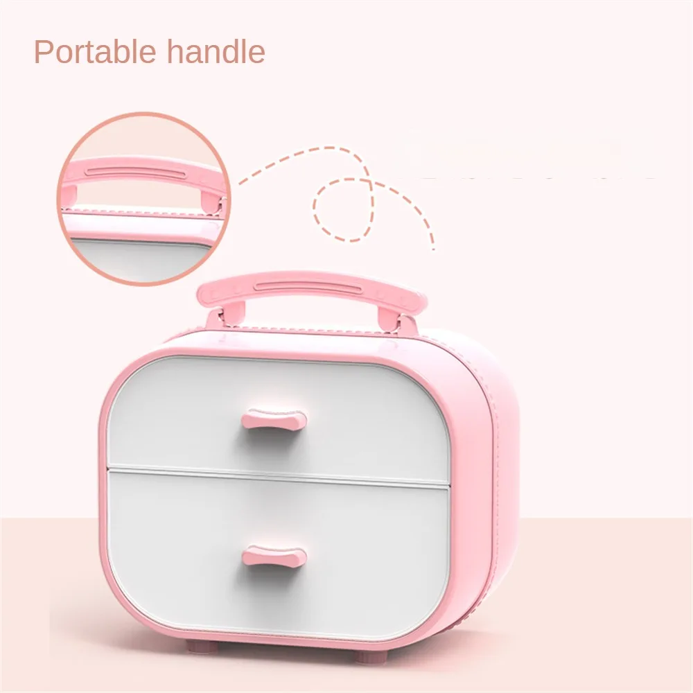 

Drawer Storage Box Portable Handle Dust-proof And Moisture-proof Save Space Round Corners Storage Box Layered Storage Box