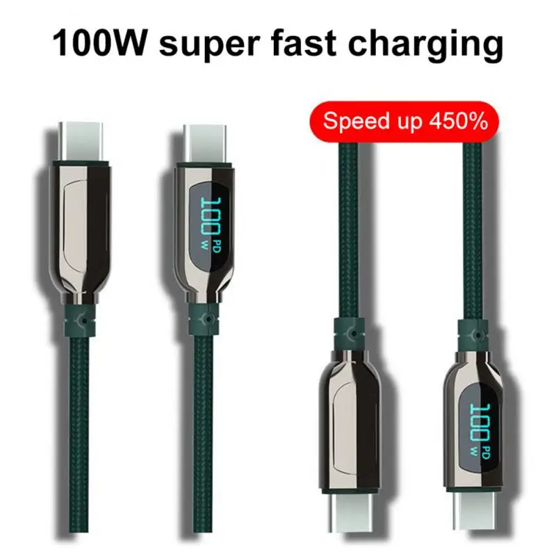 

USB C to USB C Cable 100W, WOTOBE Long 10ft USB Type-C 5A E Mark Fast Charging Nylon Braided Cord Compatible MacBook Pro iPad