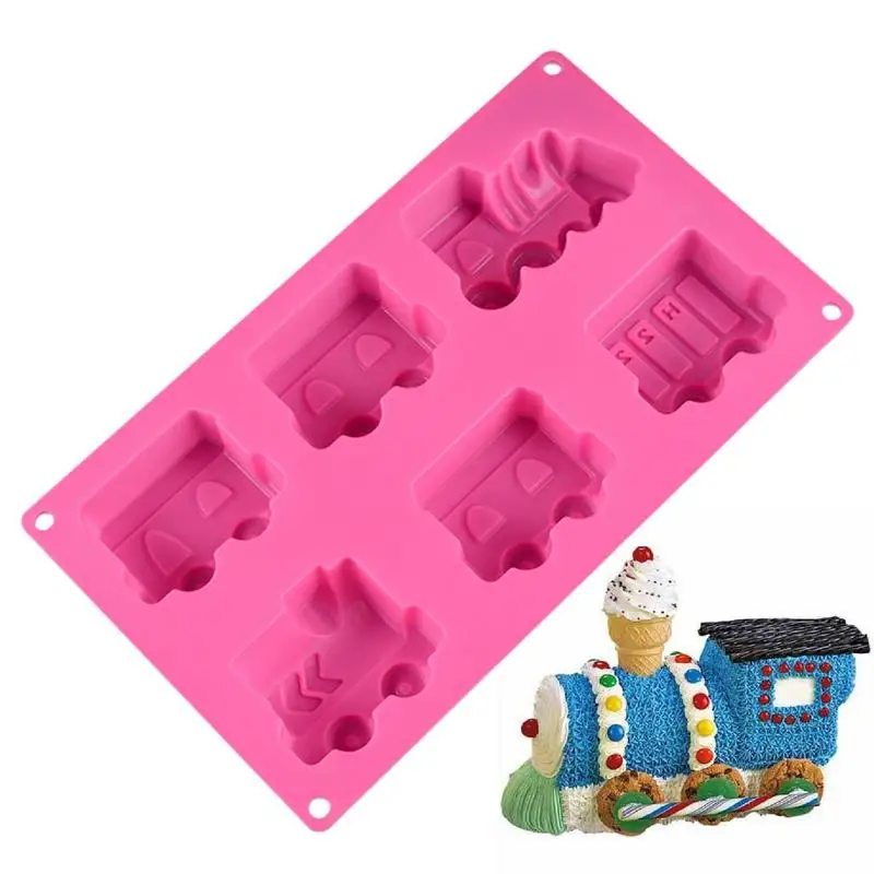 

Silicone Cake Molds 6 Cavity DIY Silicone Baking Molds for Oven Non Stick Cake Molds for Chocolate Cookies Baking Christmas