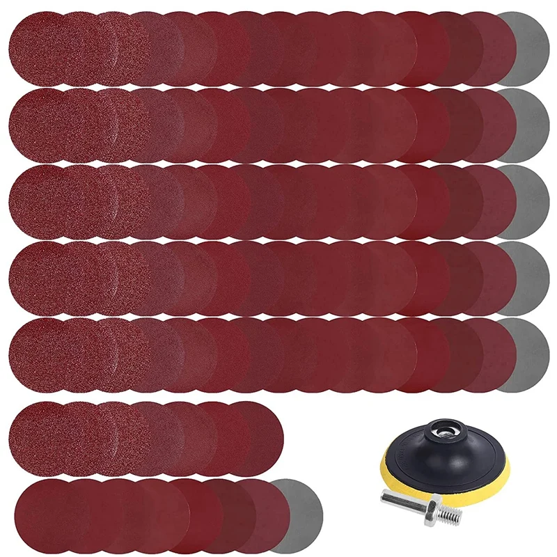 

Набор шлифовальных дисков с подложкой, 3,8 дюйма, 92 шт.