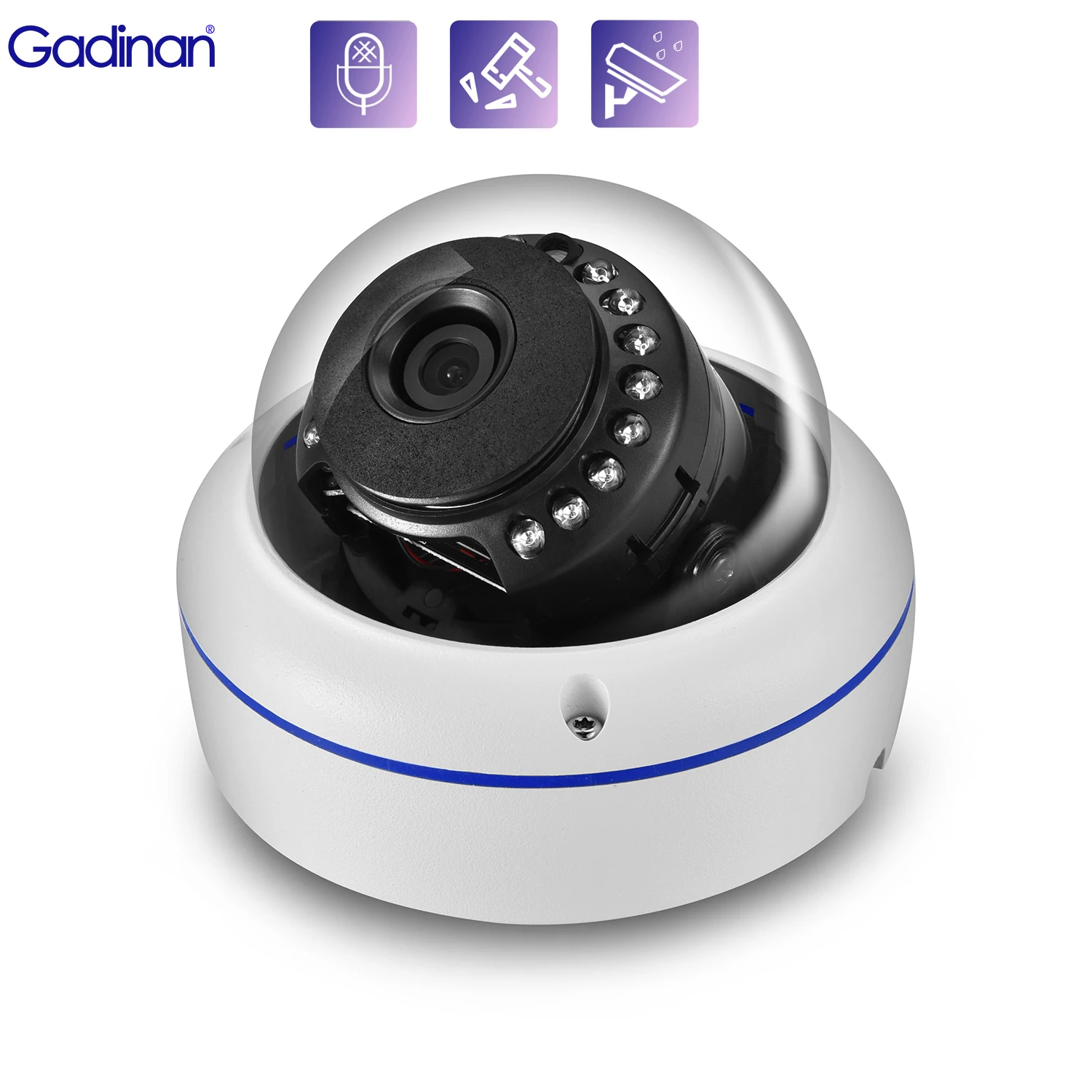 

Gadinan IP Camera 8MP 5MP POE Audio Outdoor Waterproof AI Motion Detection P2P H.265 Video Surveillance CCTV Security Camer
