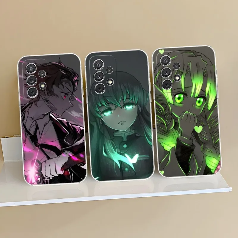 

Anime Demon Slayer Phone Case Claer For Samsung S23 S20 S30 S22 S10E S10 20Fe Note 20 10 Pro Plus Ultra A12 A42 A71 A91 Cover