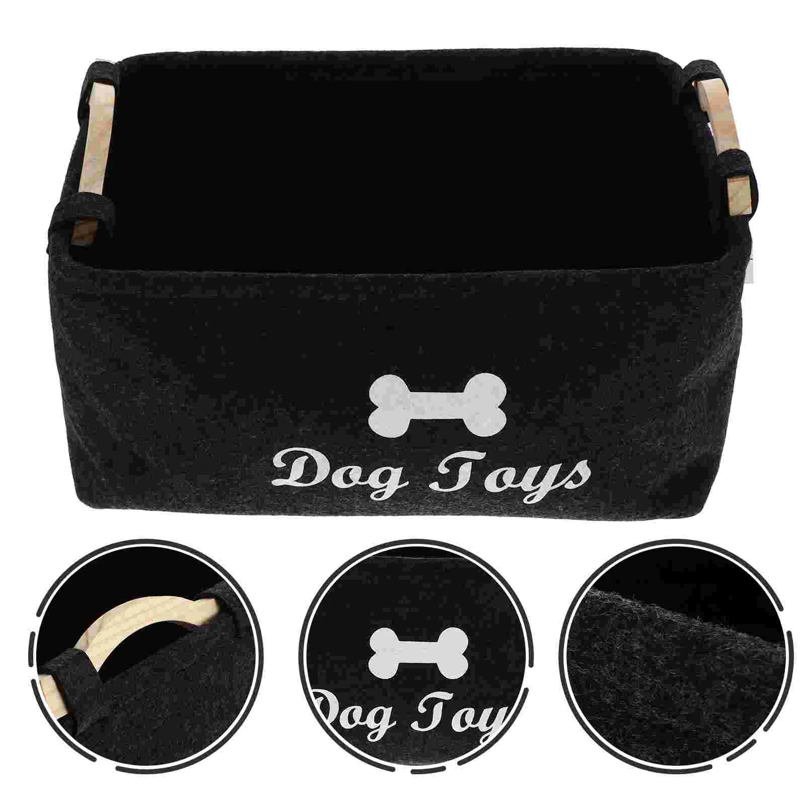 

Toy Dog Basket Storage Pet Binbox Toys Organizer Felt Container Fabric Baskets Dogs Binsaccessory Puppylarge Supplies Canvas