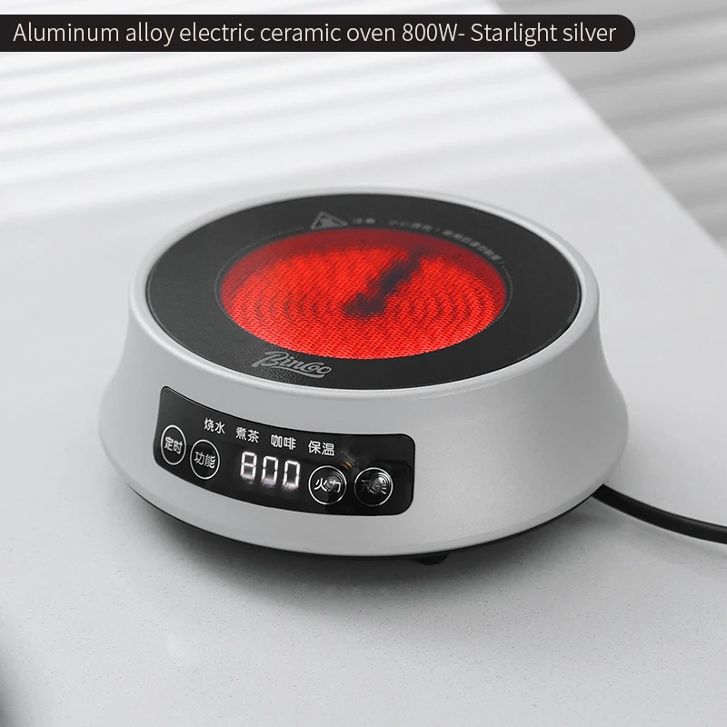 

Bincoo, трехклапанный горшок для мокко, электрическая керамическая плита из нержавеющей стали 316, кофеварка, нагревательная основа, 220 В, инструмент для извлечения эспрессо