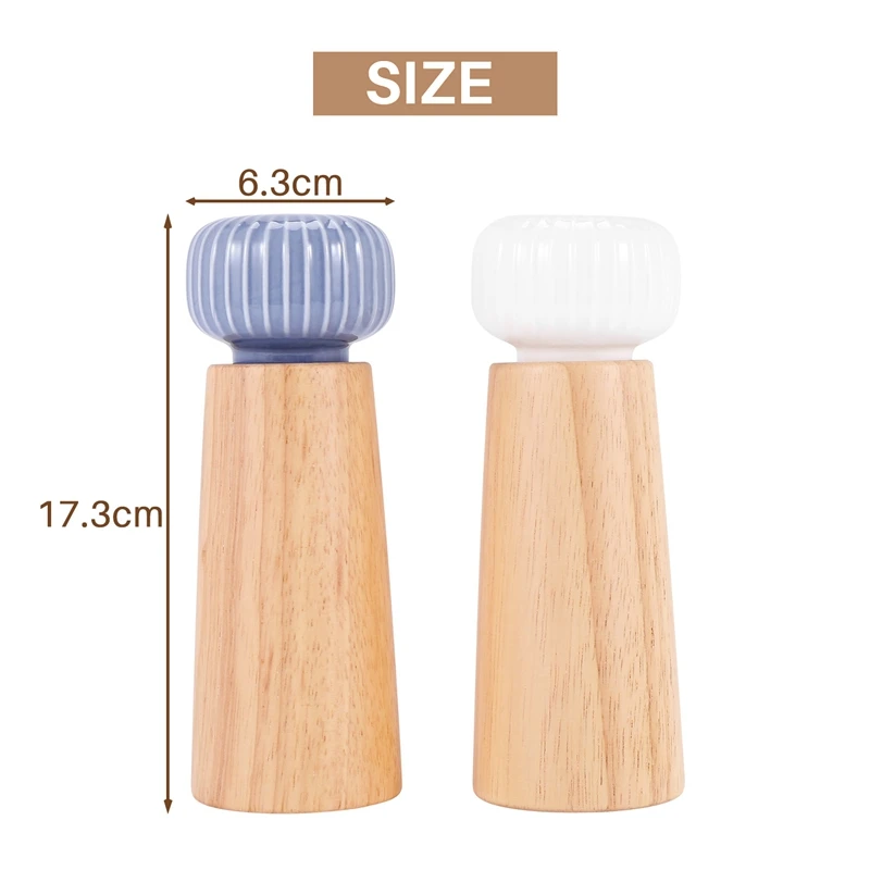 Мельница для соли и перца деревянные перечницы с прочной регулируемой