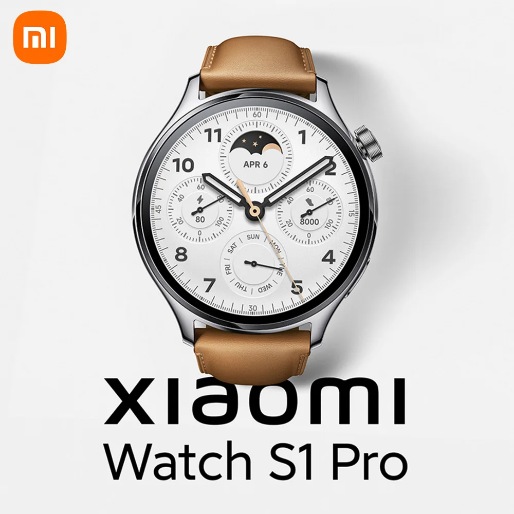 Оригинальные Смарт-часы Xiaomi Watch S1 Pro, экран 1,47 дюйма AMOLED, мониторинг уровня кислорода в крови и пульса, 117 спортивных режимов, GPS-часы